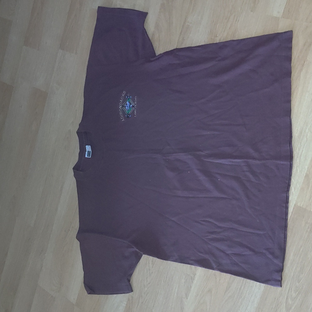 Adirondacks Lake Placid Embroidered Crewneck Short Sleeve Men's T-shirt Sz 2XL